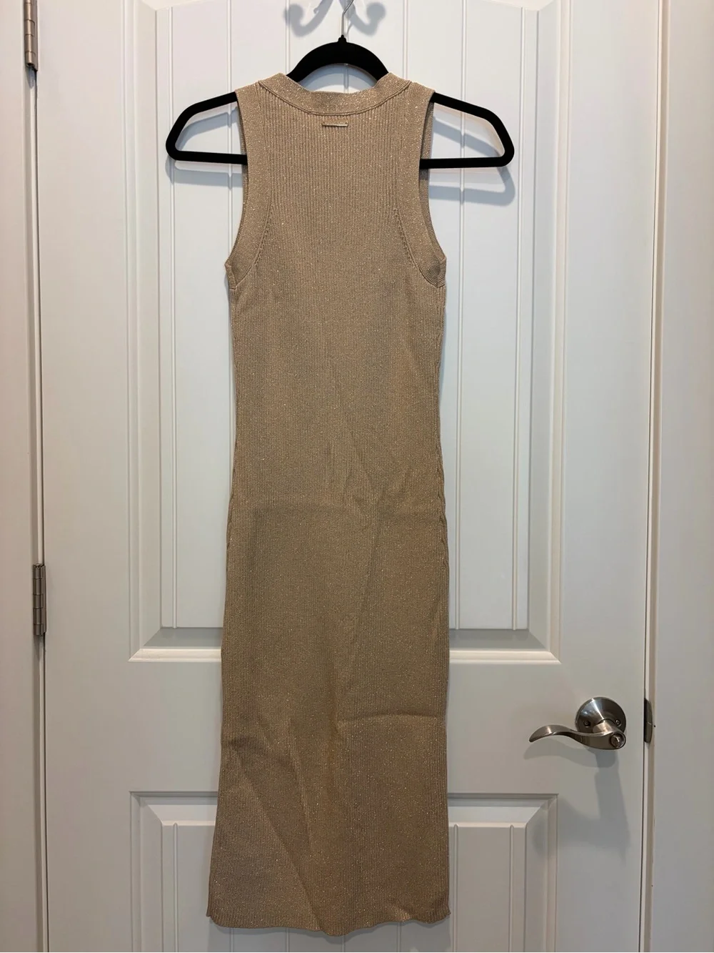MICHAEL KORS - NWT Sleeveless Ribbed Gold over-the-knee Dress in GOLD (Size S)